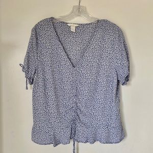 H&M Blue Floral Crop Top